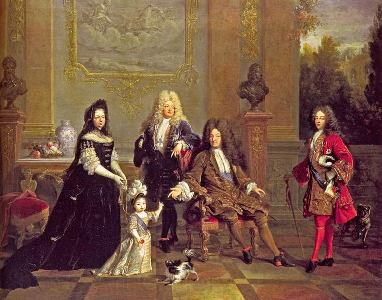 Nicolas de Largilliere Louis XIV and His Family Norge oil painting art